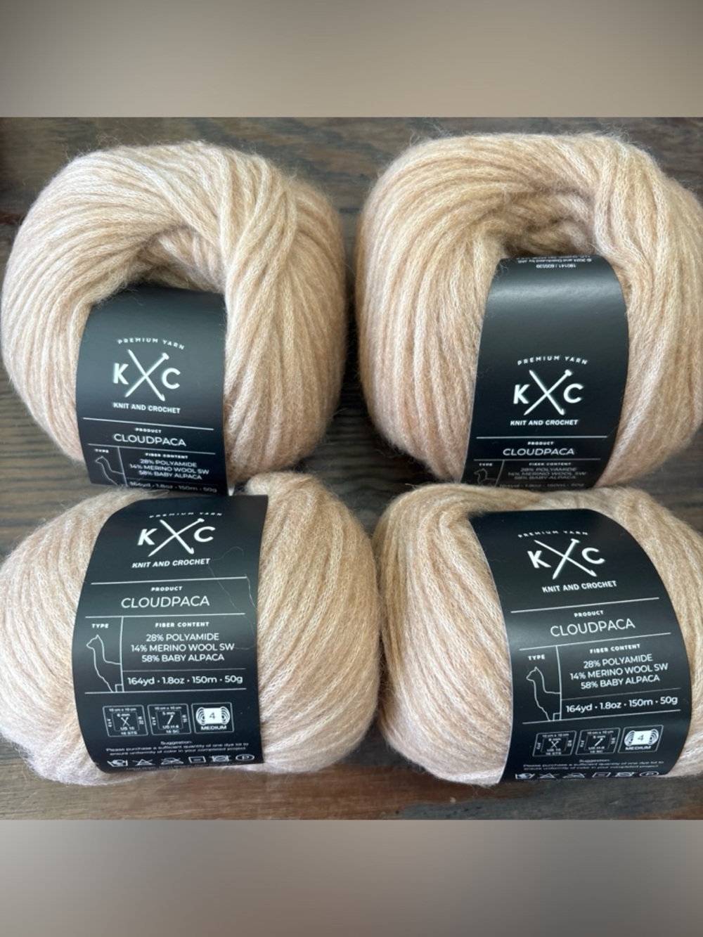 Knit and Crochet KXC Cloudpaca Yarn - Toasted Almond